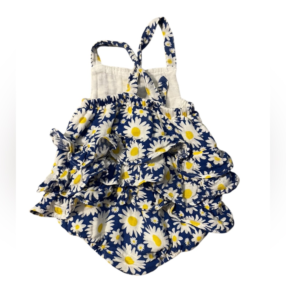 Angel‎ Dear Daisy Bubble Romper - 12 Months - Organic Cotton - Picture 2 of 4